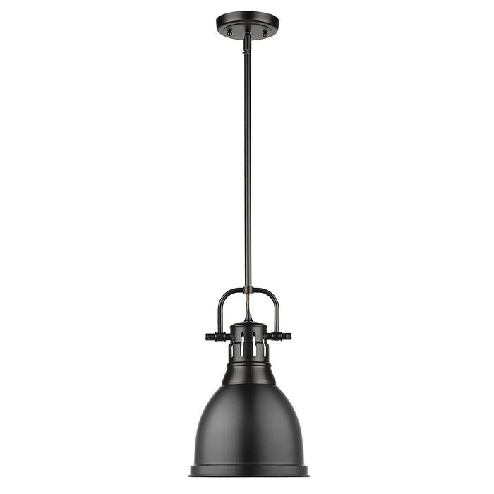 Golden 3604-S BLK-SF One Light Pendant, Matte Black