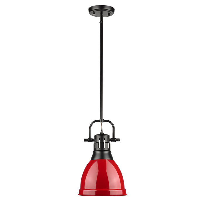 Golden 3604-S BLK-RD One Light Pendant, Matte Black