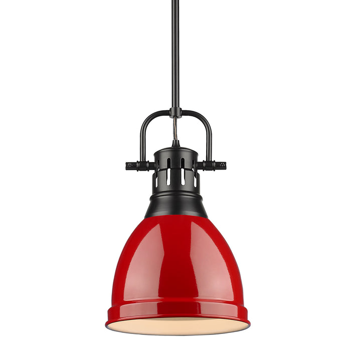 Golden 3604-S BLK-RD One Light Pendant, Matte Black