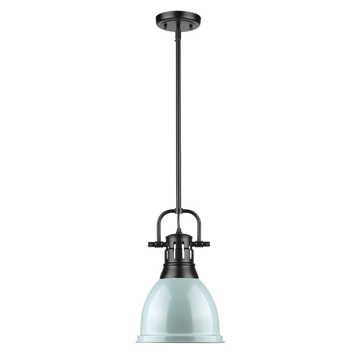 Golden 3604-S BLK-SF One Light Pendant, Matte Black