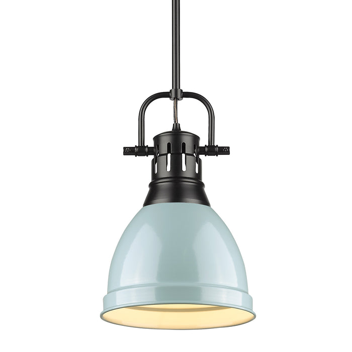 Golden 3604-S BLK-SF One Light Pendant, Matte Black