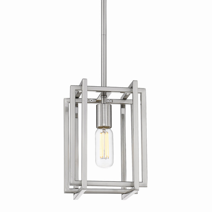 Golden 6070-M1L PW-PW One Light Mini Pendant, Pewter