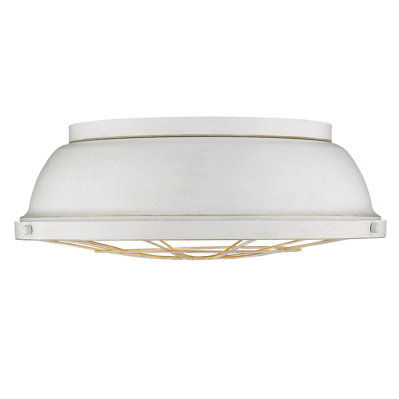 Golden 7312-FM16 FW Three Light Flush Mount, French White