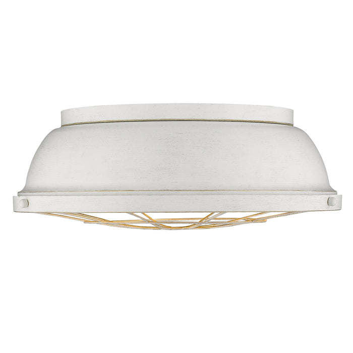 Golden 7312-FM16 FW Three Light Flush Mount, French White