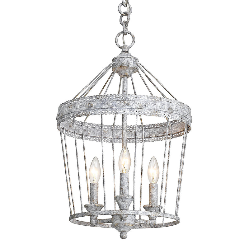 Golden 7856-3P OY Three Light Pendant, Oyster