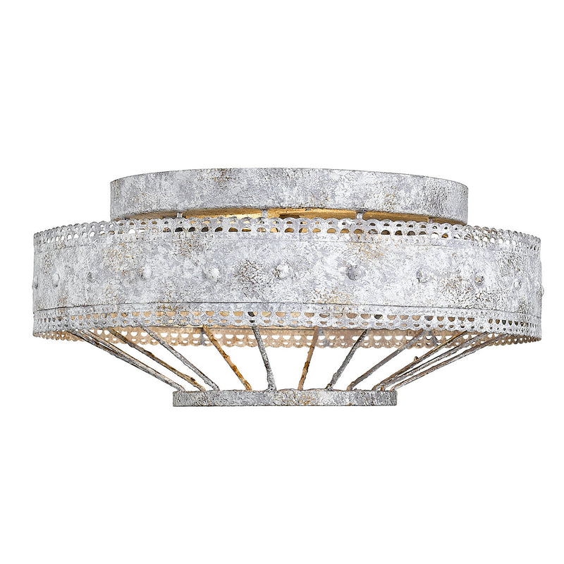 Golden 7856-FM OY Two Light Flush Mount, Oyster