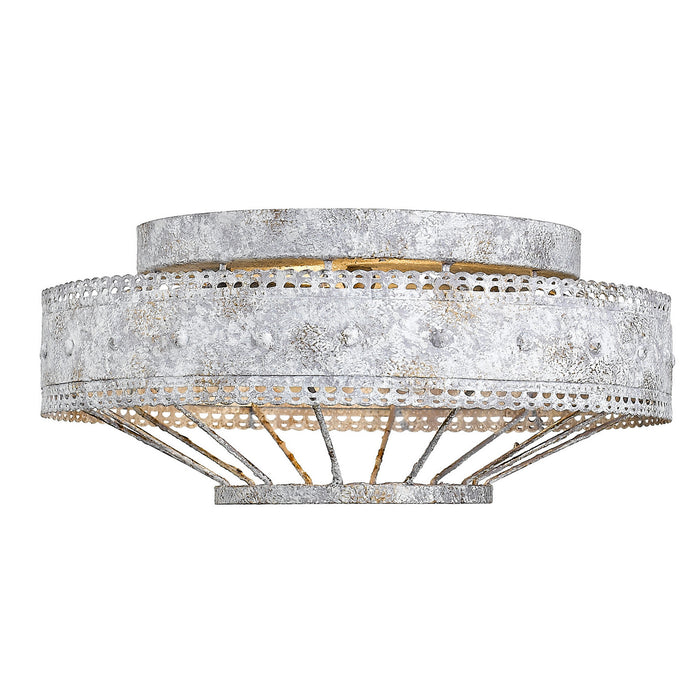 Golden 7856-FM OY Two Light Flush Mount, Oyster