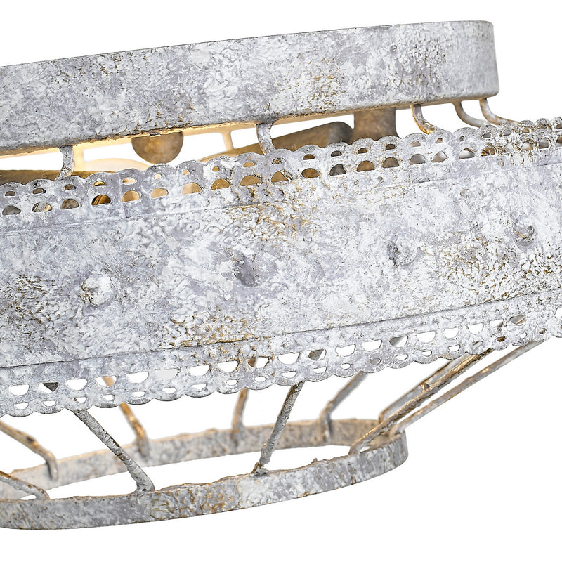 Golden 7856-FM OY Two Light Flush Mount, Oyster