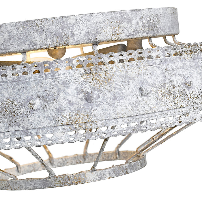 Golden 7856-FM OY Two Light Flush Mount, Oyster