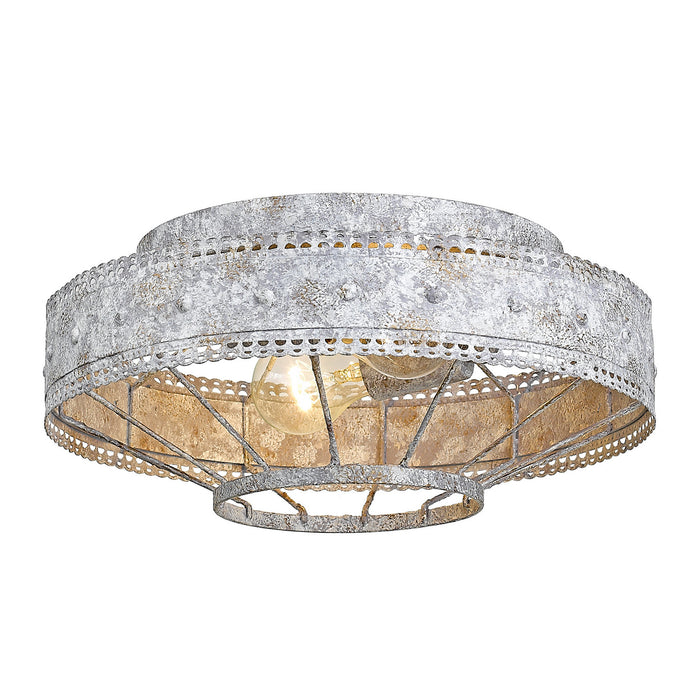 Golden 7856-FM OY Two Light Flush Mount, Oyster