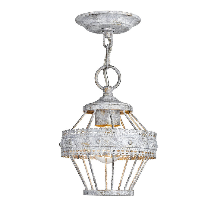 Golden 7856-M1L OY One Light Mini Pendant, Oyster
