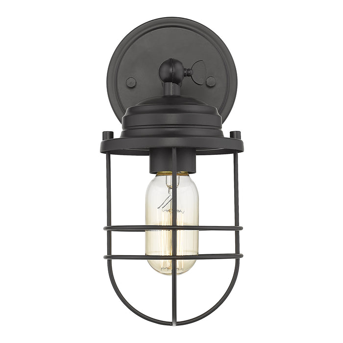 Golden 9808-1W BLK One Light Wall Sconce, Matte Black