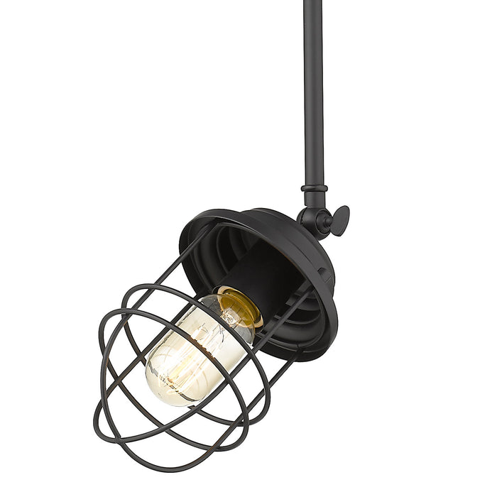 Golden 9808-M1L BLK One Light Mini Pendant, Matte Black