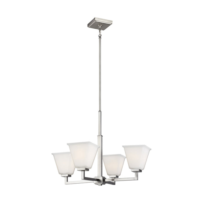 Generation Lighting 3113704EN3-962 Four Light Chandelier, Brushed Nickel