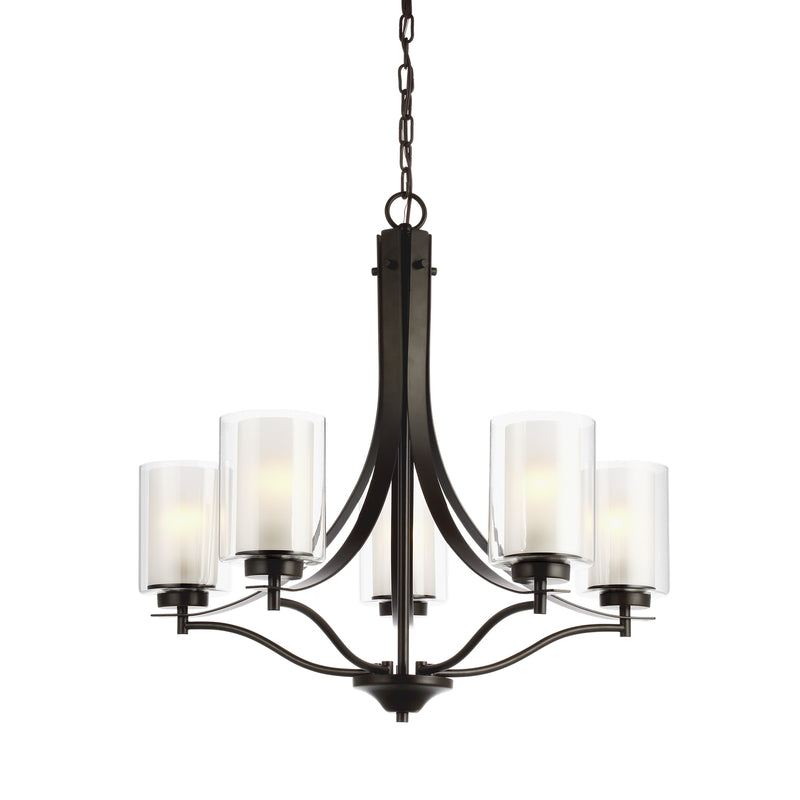 Generation Lighting 3137305-710 Five Light Chandelier, Bronze