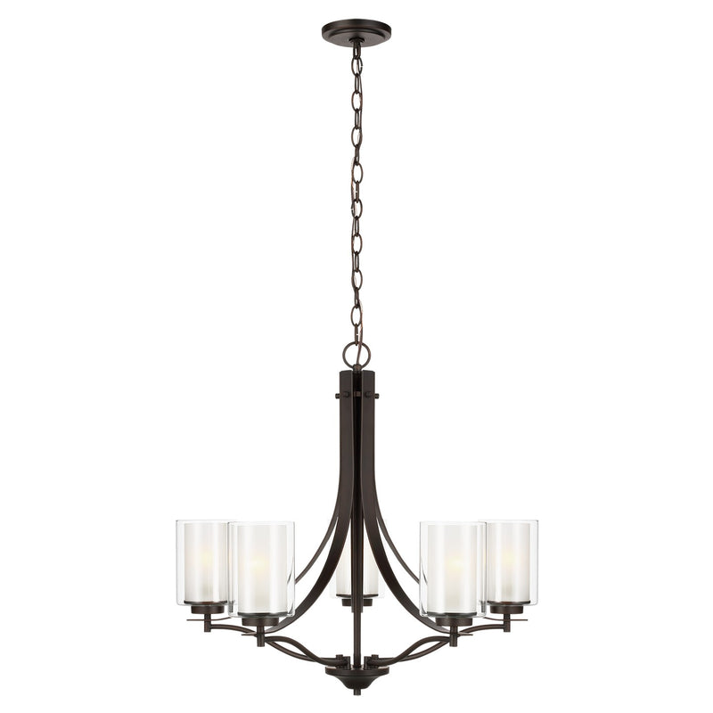 Generation Lighting 3137305-710 Five Light Chandelier, Bronze
