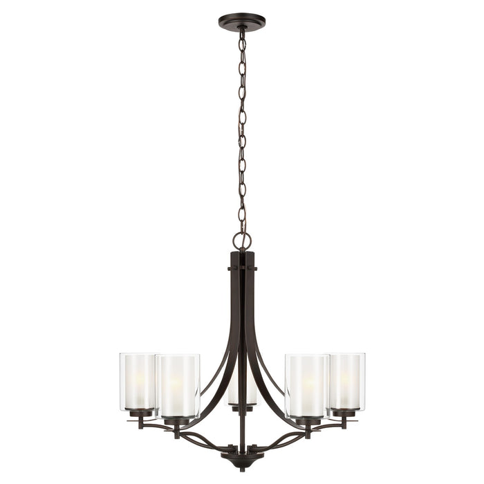 Generation Lighting 3137305-710 Five Light Chandelier, Bronze