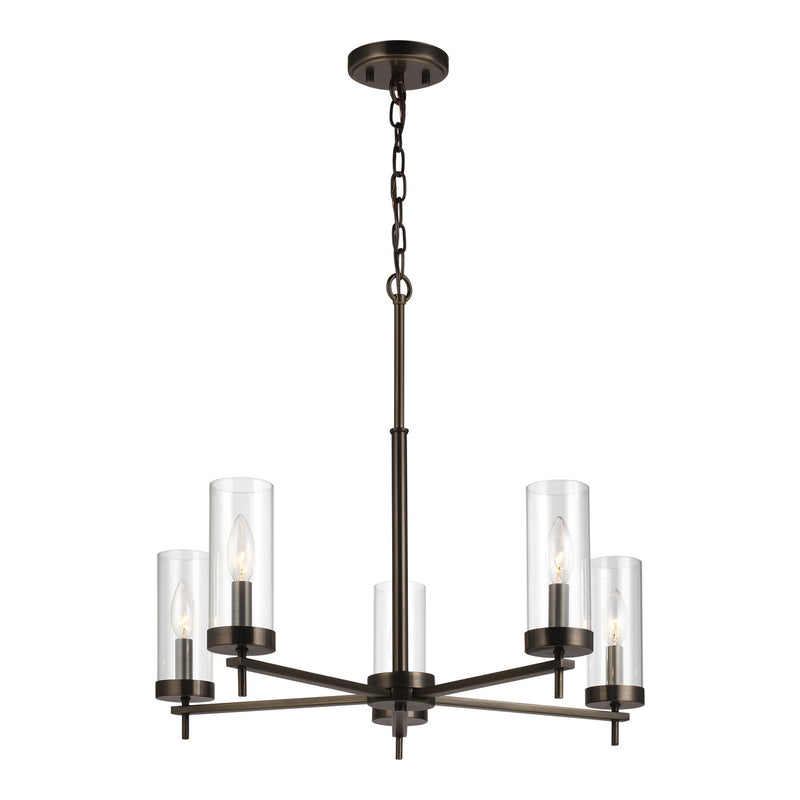 Visual Comfort Studio 3190305-778 Five Light Chandelier, Brushed Oil Rubbed Bronze