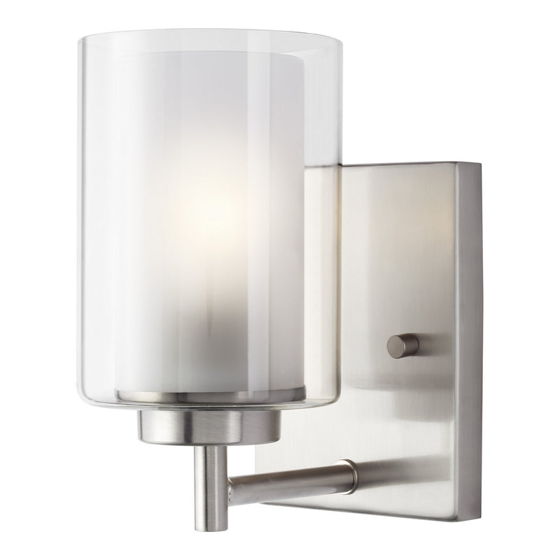 Generation Lighting 4137301EN3-962 One Light Wall / Bath Sconce, Brushed Nickel