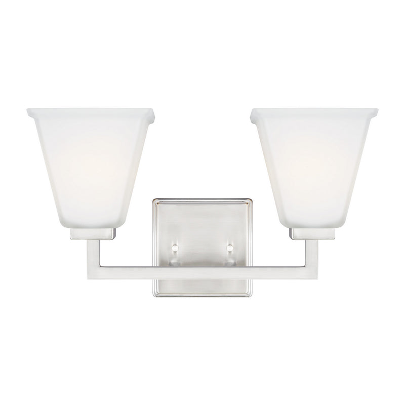 Generation Lighting 4413702-962 Two Light Wall / Bath, Brushed Nickel
