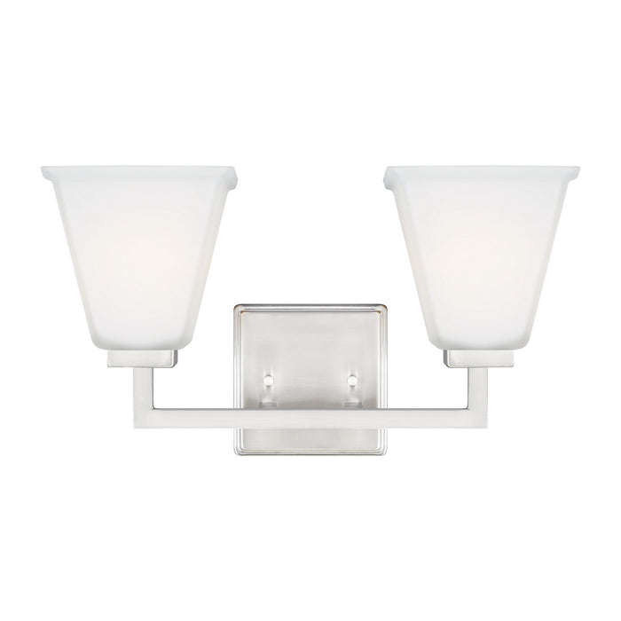 Generation Lighting 4413702-962 Two Light Wall / Bath, Brushed Nickel