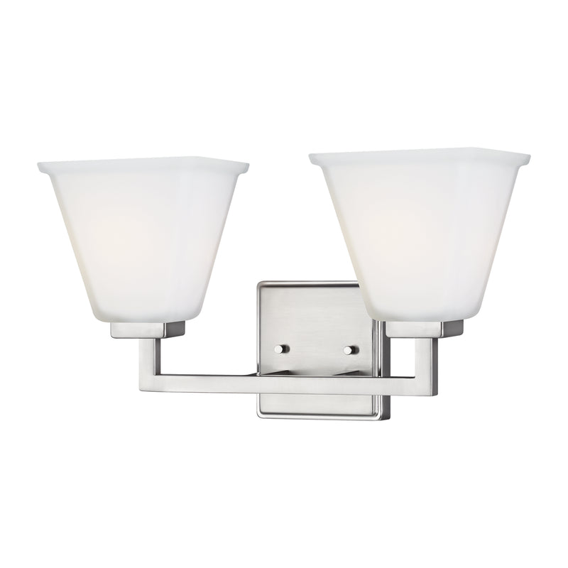 Generation Lighting 4413702EN3-962 Two Light Wall / Bath, Brushed Nickel