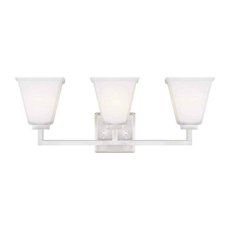 Generation Lighting 4413703-962 Three Light Wall / Bath, Brushed Nickel