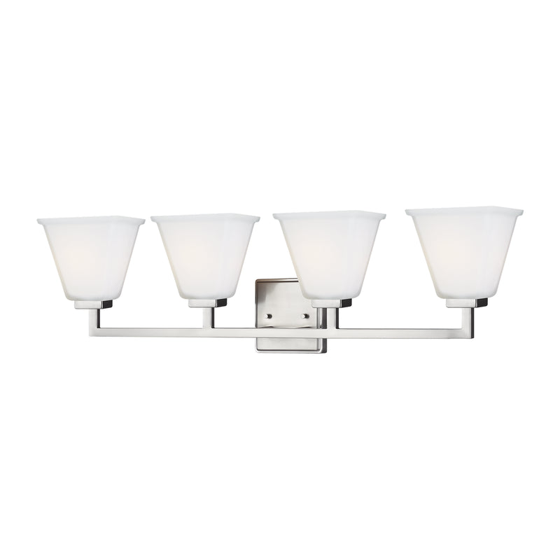 Generation Lighting 4413704-962 Four Light Wall / Bath, Brushed Nickel