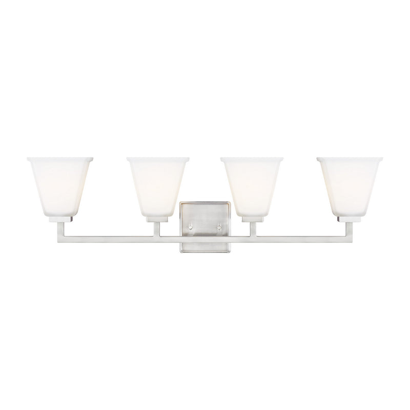 Generation Lighting 4413704-962 Four Light Wall / Bath, Brushed Nickel
