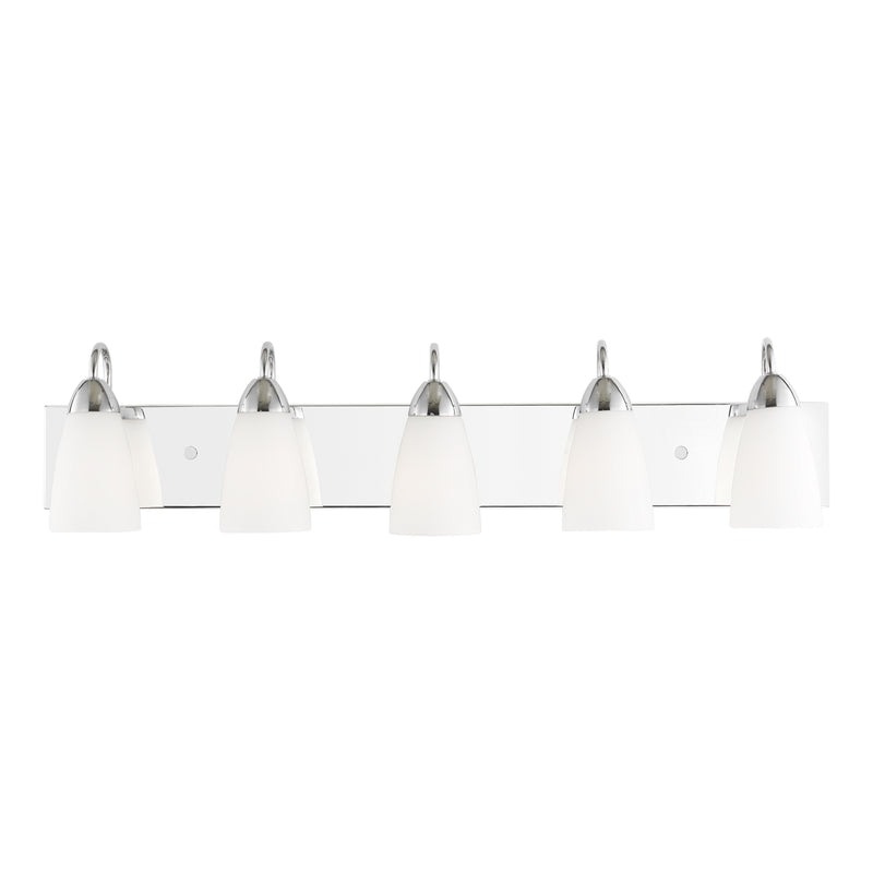 Generation Lighting 4420205-05 Five Light Wall / Bath, Chrome