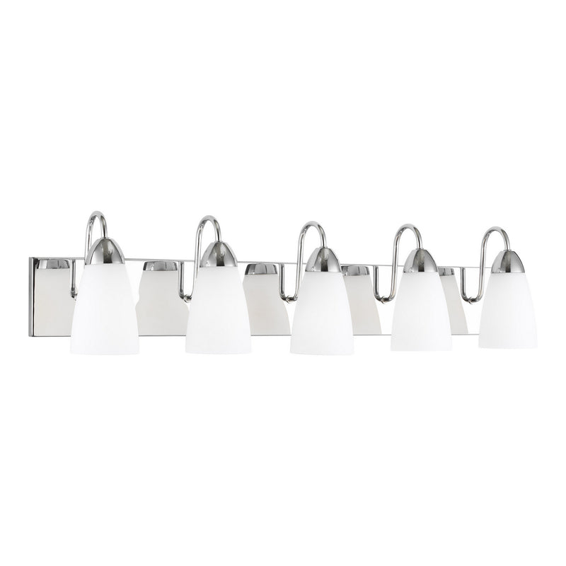Generation Lighting 4420205-05 Five Light Wall / Bath, Chrome