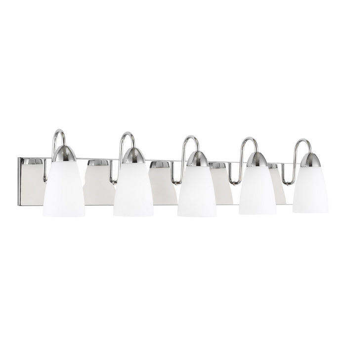 Generation Lighting 4420205-05 Five Light Wall / Bath, Chrome