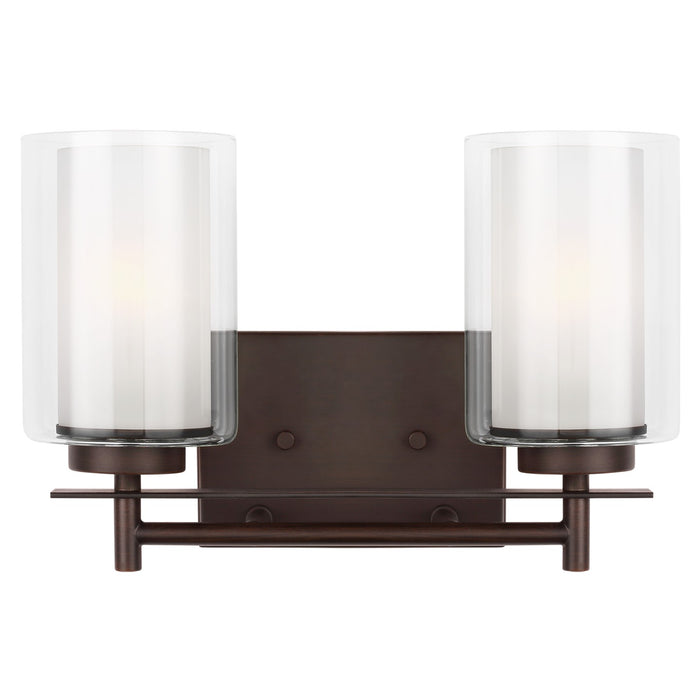 Generation Lighting 4437302-710 Two Light Wall / Bath, Bronze