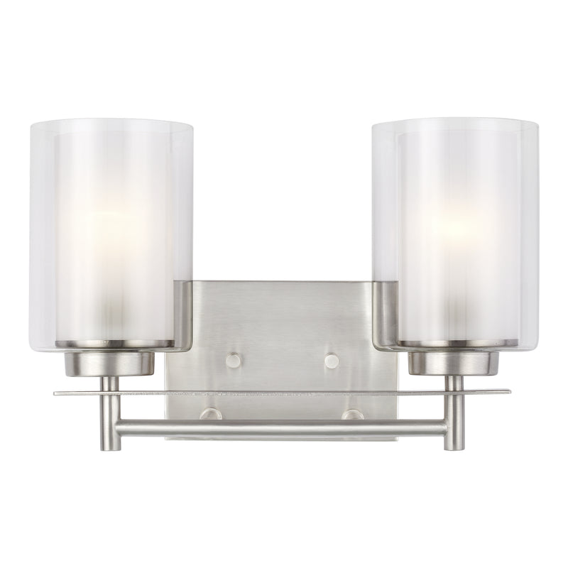 Generation Lighting 4437302-962 Two Light Wall / Bath, Brushed Nickel