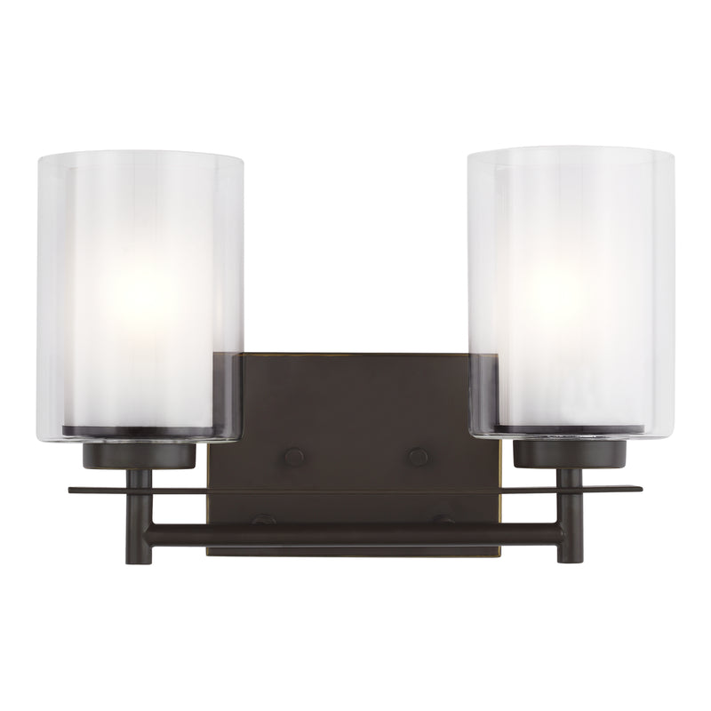 Generation Lighting 4437302EN3-710 Two Light Wall / Bath, Bronze