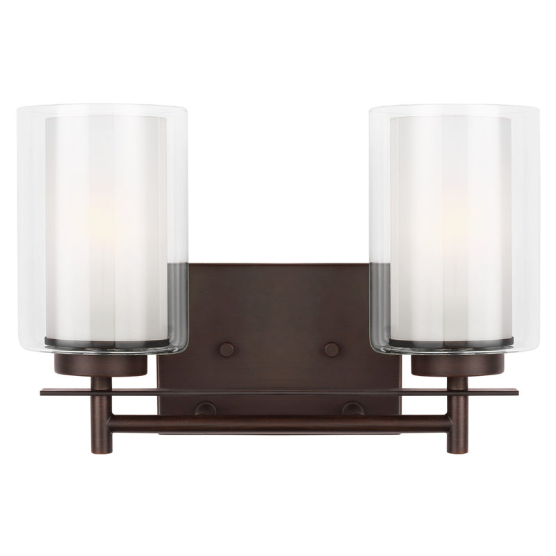 Generation Lighting 4437302EN3-710 Two Light Wall / Bath, Bronze