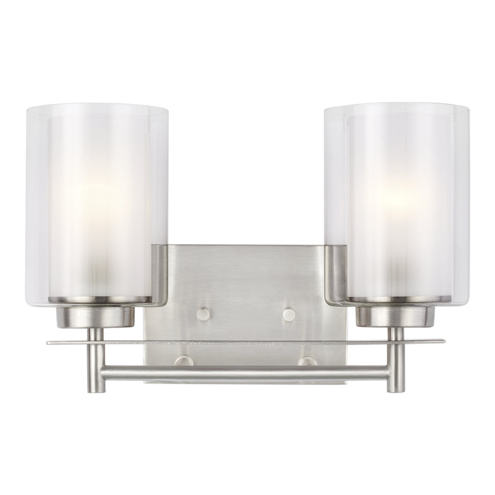 Generation Lighting 4437302EN3-962 Two Light Wall / Bath, Brushed Nickel