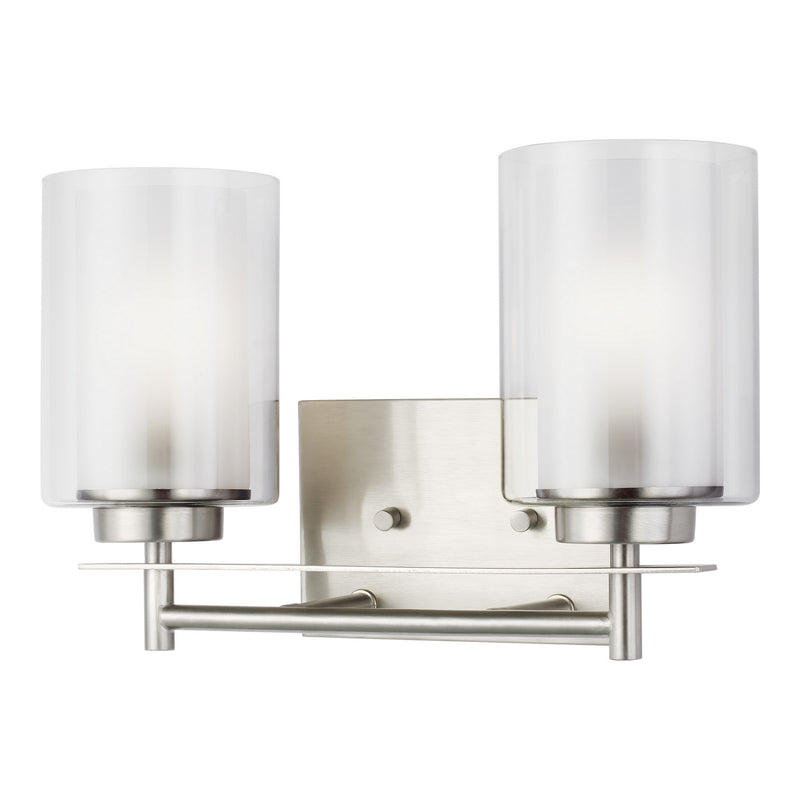 Generation Lighting 4437302EN3-962 Two Light Wall / Bath, Brushed Nickel
