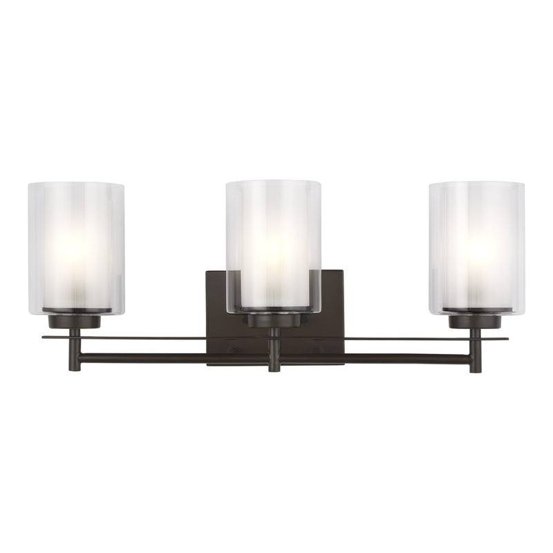 Generation Lighting 4437303EN3-710 Three Light Wall / Bath, Bronze