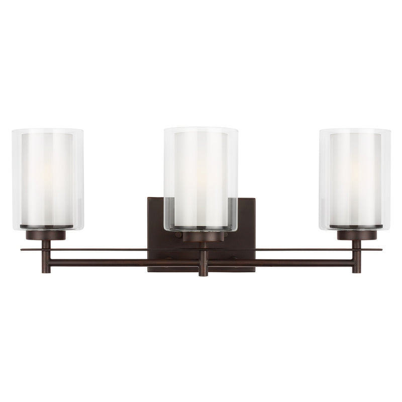 Generation Lighting 4437303EN3-710 Three Light Wall / Bath, Bronze