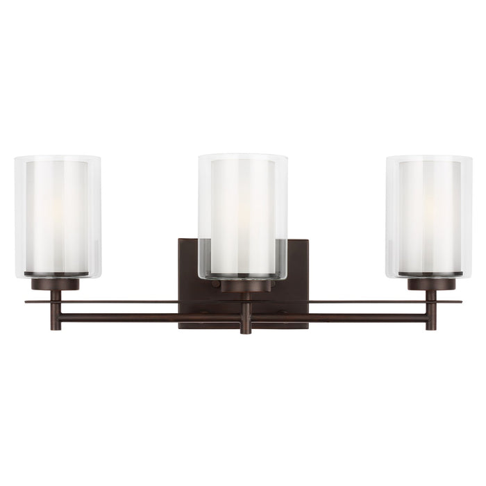Generation Lighting 4437303EN3-710 Three Light Wall / Bath, Bronze