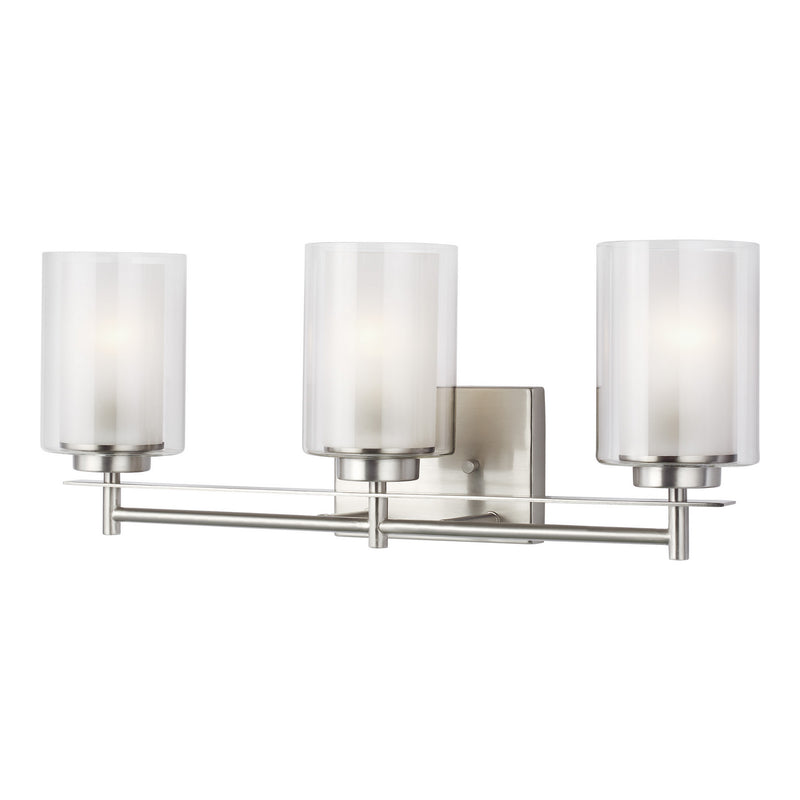 Generation Lighting 4437303EN3-962 Three Light Wall / Bath, Brushed Nickel