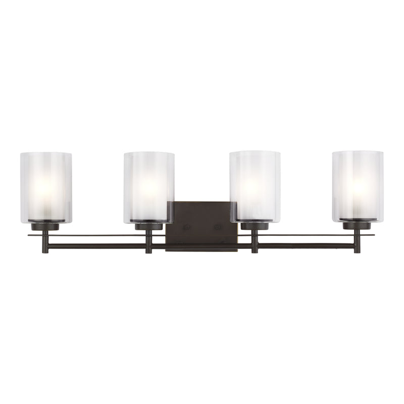 Generation Lighting 4437304EN3-710 Four Light Wall/ Bath, Bronze