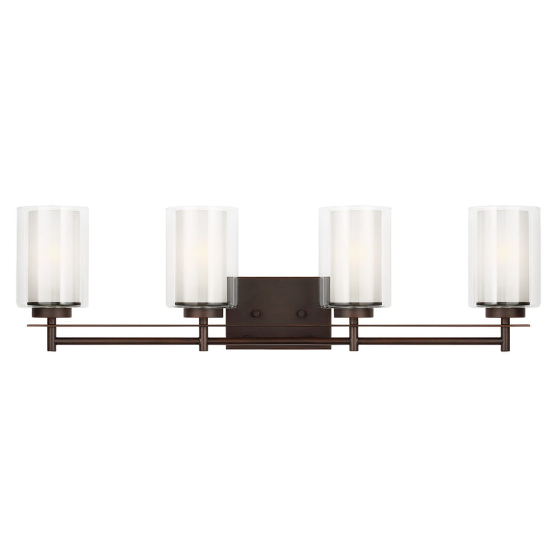 Generation Lighting 4437304EN3-710 Four Light Wall/ Bath, Bronze