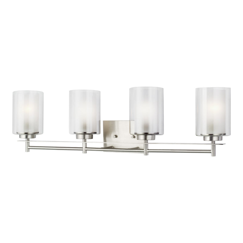 Generation Lighting 4437304EN3-962 Four Light Wall / Bath, Brushed Nickel