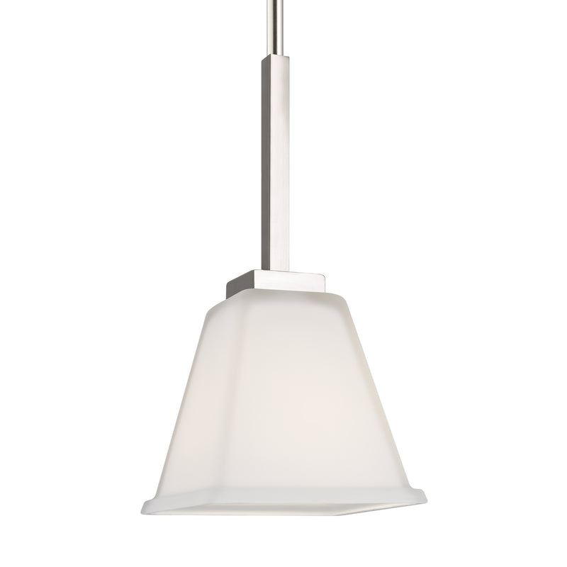 Generation Lighting 6113701-962 One Light Mini-Pendant, Brushed Nickel