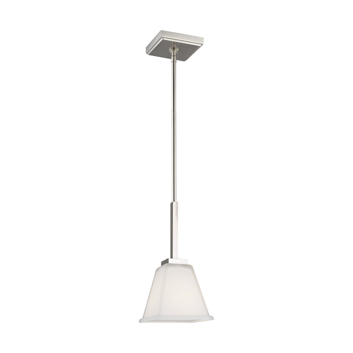 Generation Lighting 6113701-962 One Light Mini-Pendant, Brushed Nickel