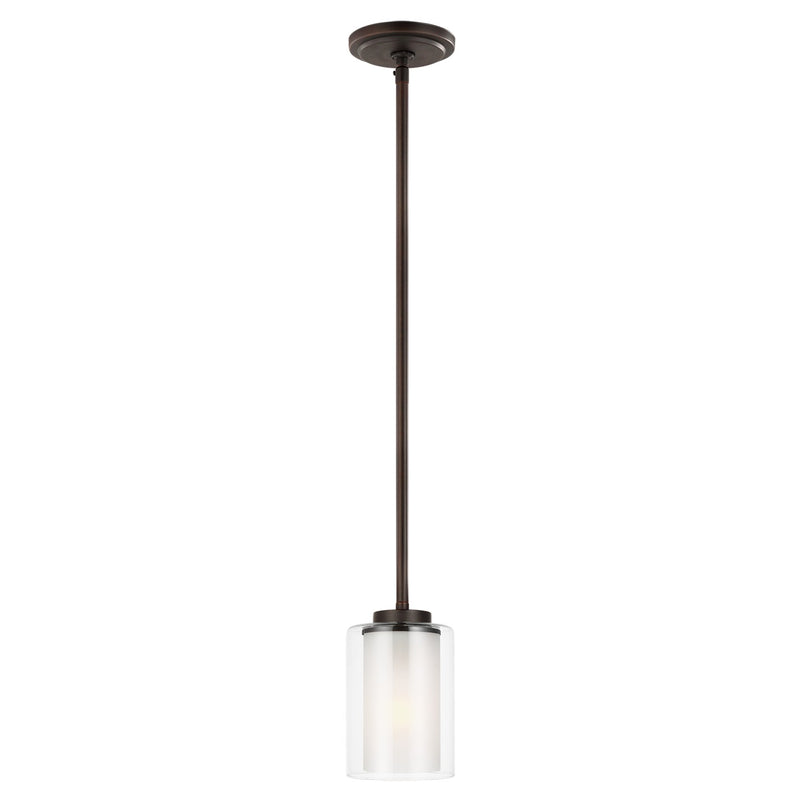 Generation Lighting 6137301-710 One Light Mini-Pendant, Bronze