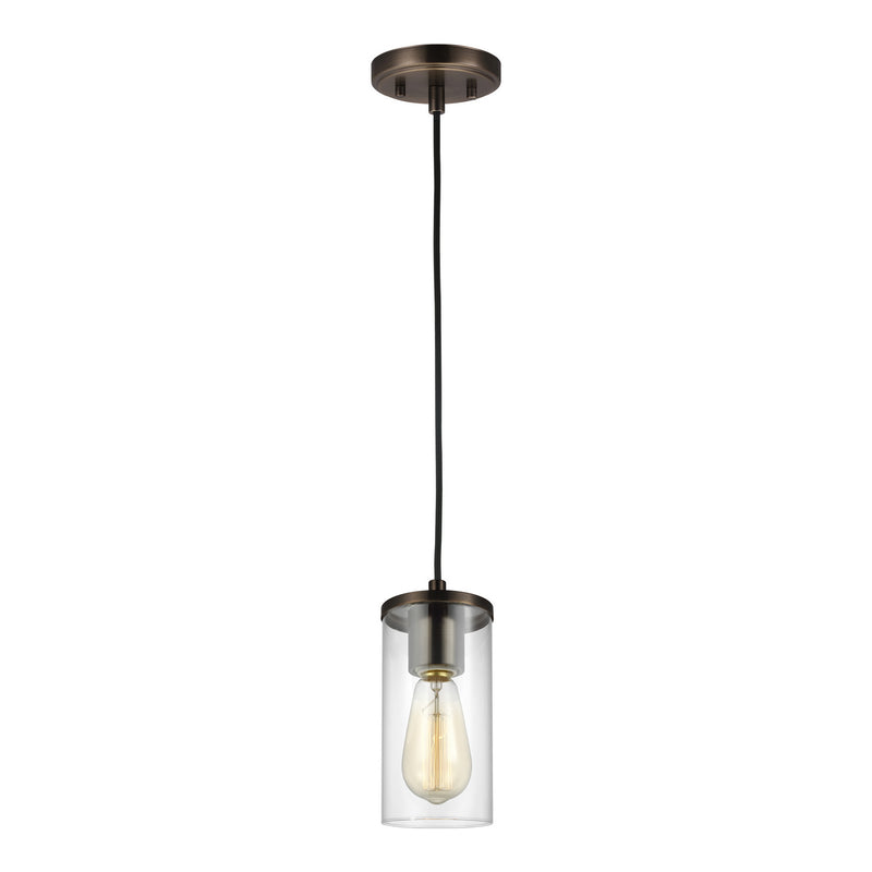 Visual Comfort Studio 6190301-778 One Light Mini-Pendant, Brushed Oil Rubbed Bronze