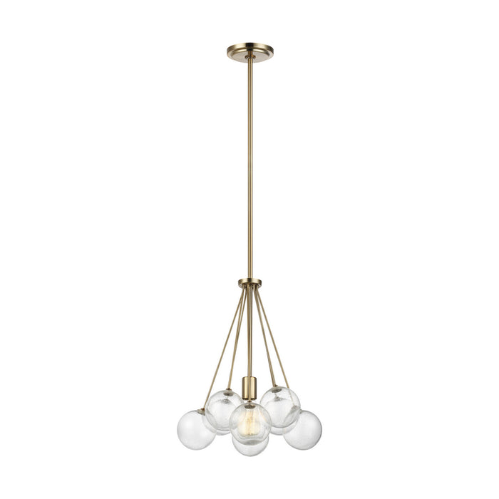 Visual Comfort Studio 6514301-848 One Light Pendant, Satin Brass